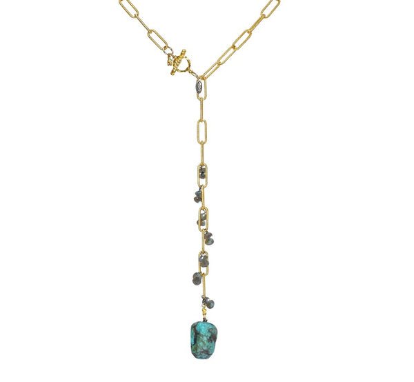 Vivid Lagoon Lariat Necklace (exclusively-ours)