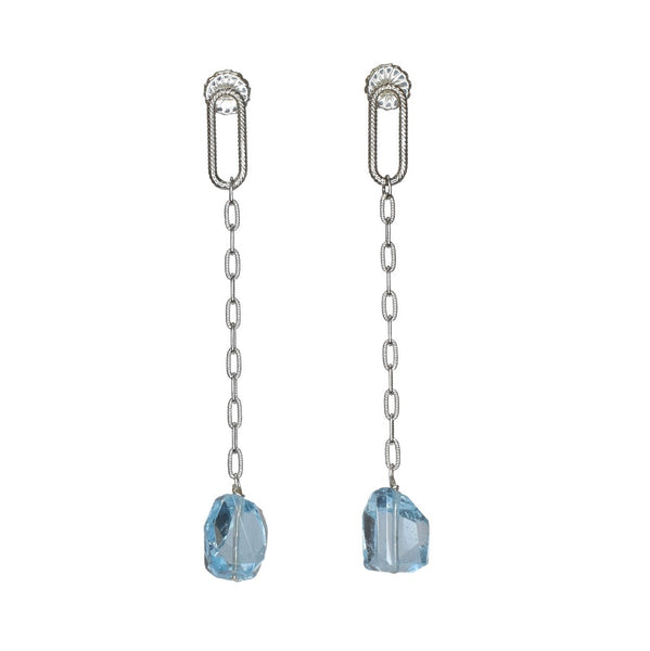 Blue Cascade Line Earrings (exclusively-ours)
