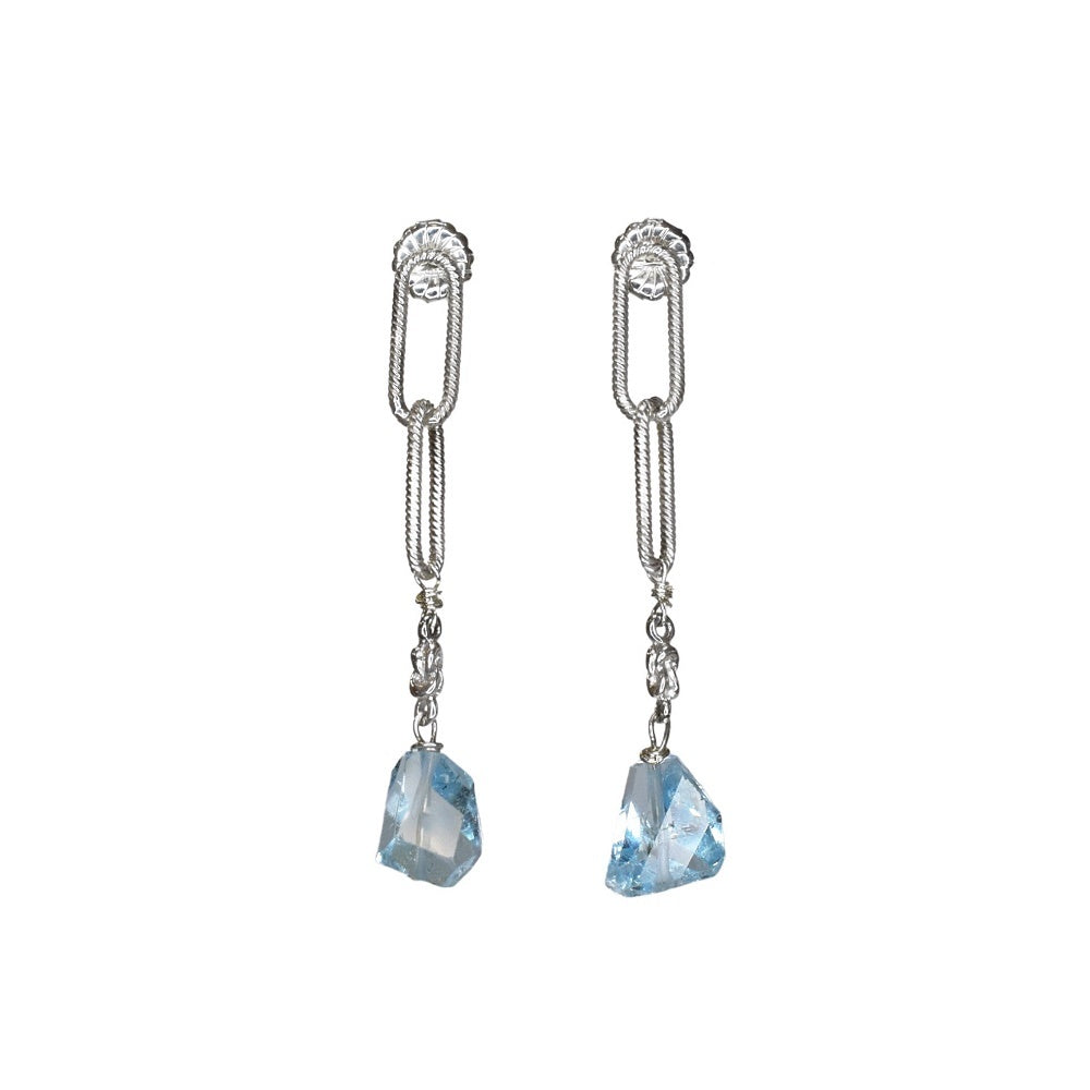 Blue Cascade Link Earrings (exclusively-ours)