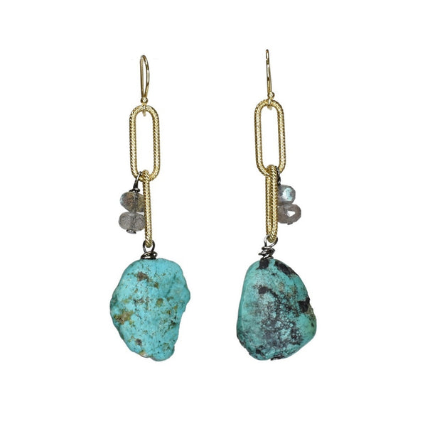 Vivid Lagoon Link Earrings (exclusively-ours)