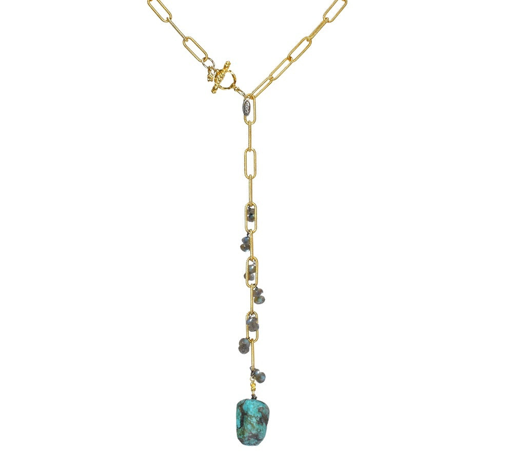 Vivid Lagoon Lariat Necklace (exclusively-ours)