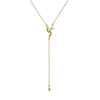 Soaring Lariat Necklace in Yellow Gold finish